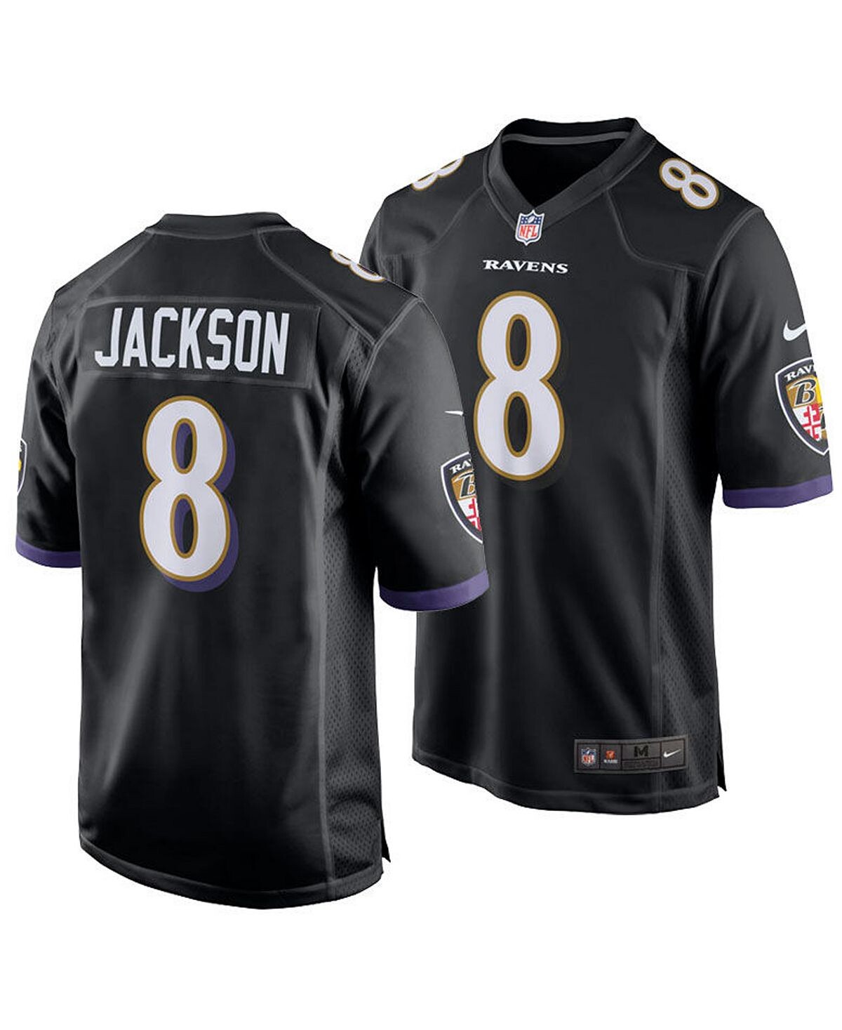 

Мужское джерси lamar jackson baltimore ravens game Nike, черный