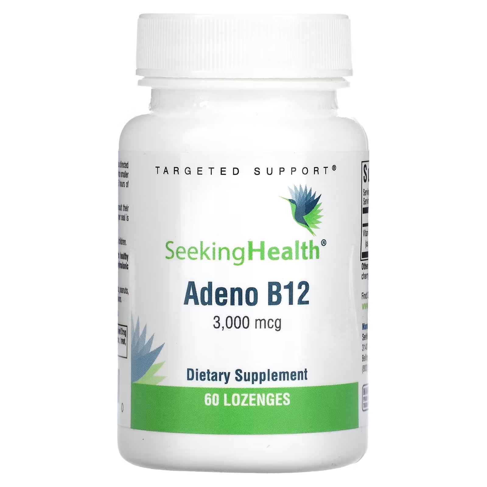 Seeking Health Адено B12 3000 мкг, 60 пастилок seeking health hydrox adeno b12 2000 мкг 60 пастилок