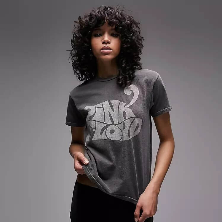 

Футболка Topshop License Graphic Pink Floyd Shrunken, серый