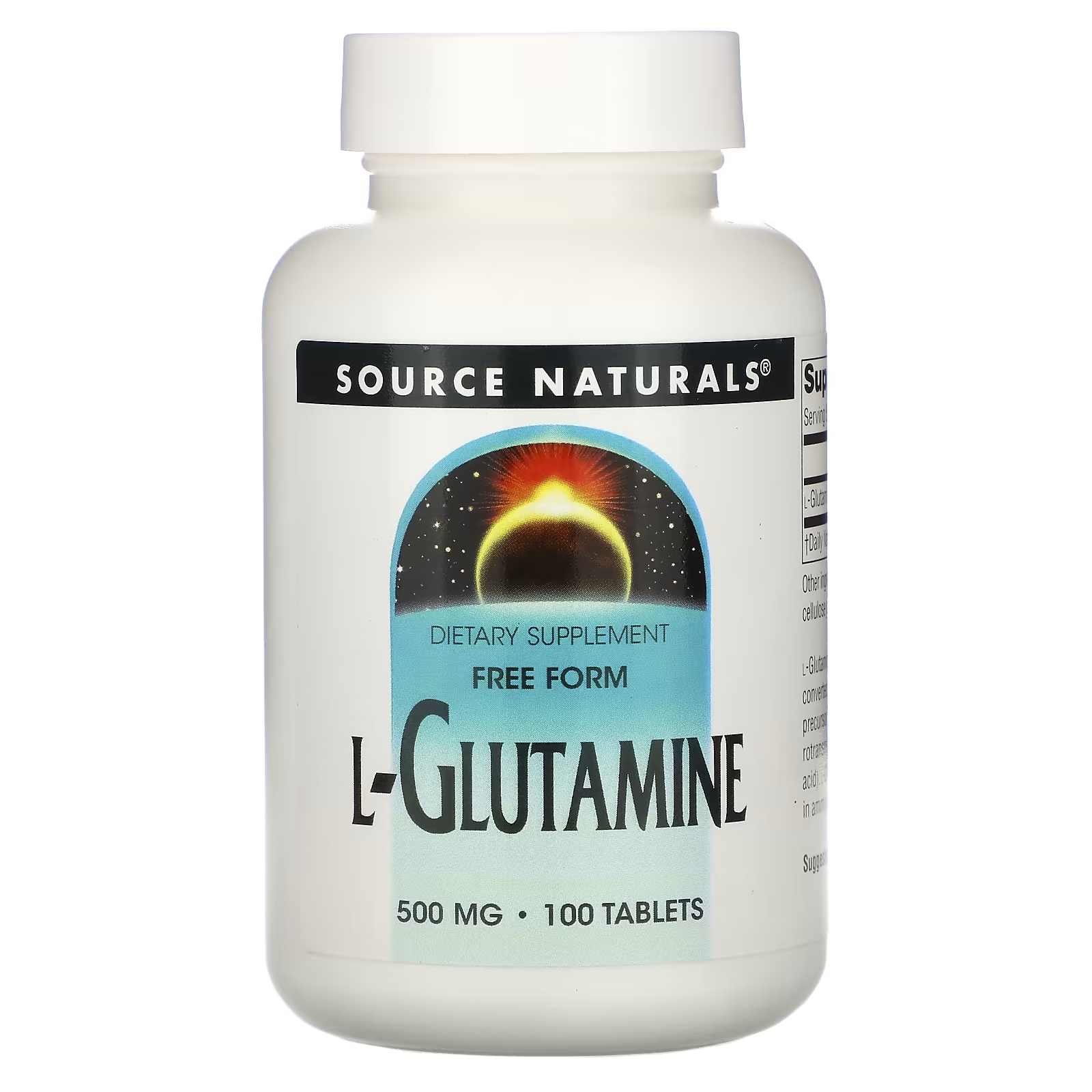 L-глутамин Source Naturals, 100 таблеток
