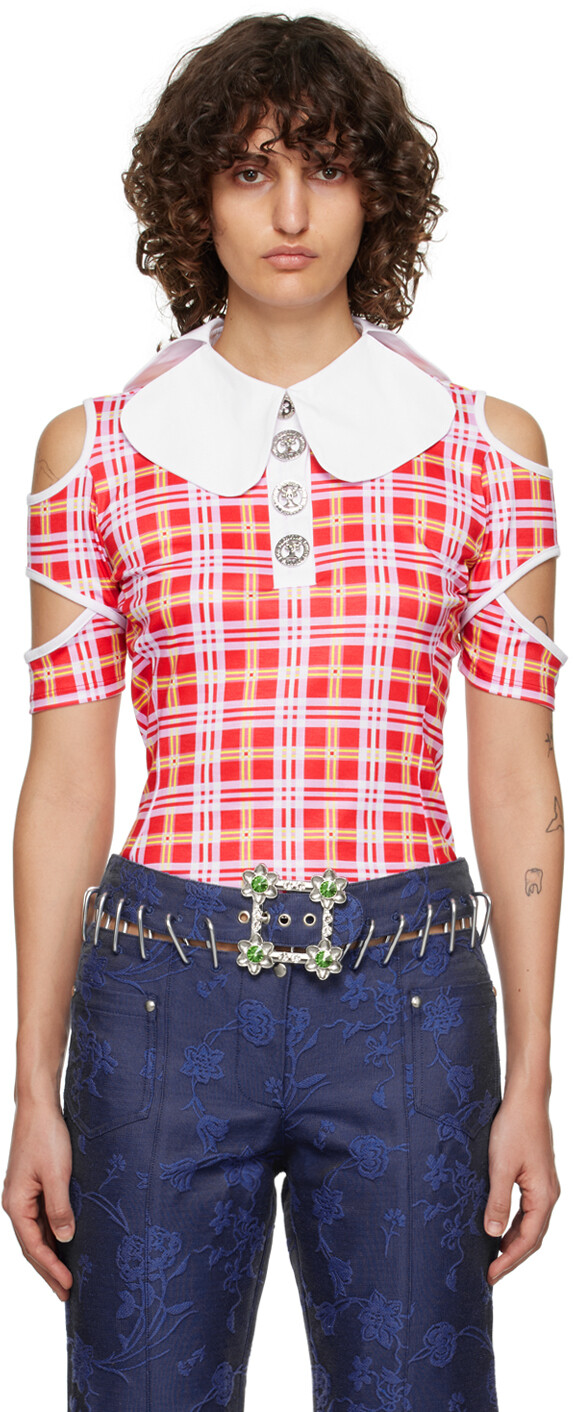 

Поло Red Rattler Tartan Chopova Lowena, Синий