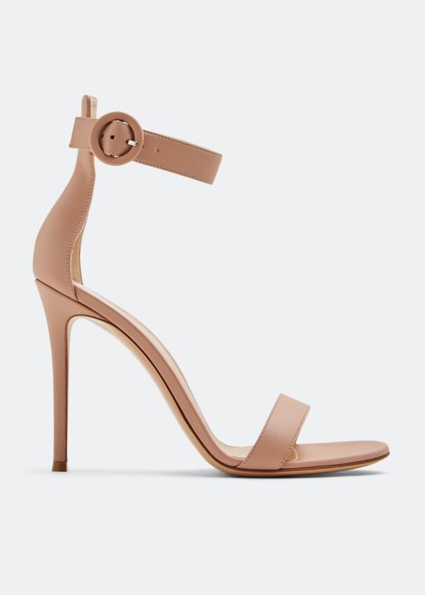 

Сандалии GIANVITO ROSSI Portofino leather sandals, бежевый