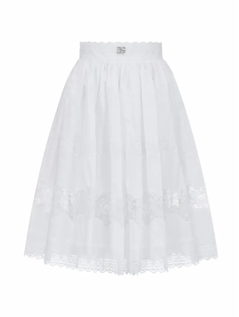 

Хлопковая юбка с логотипом Dolce&Gabbana
