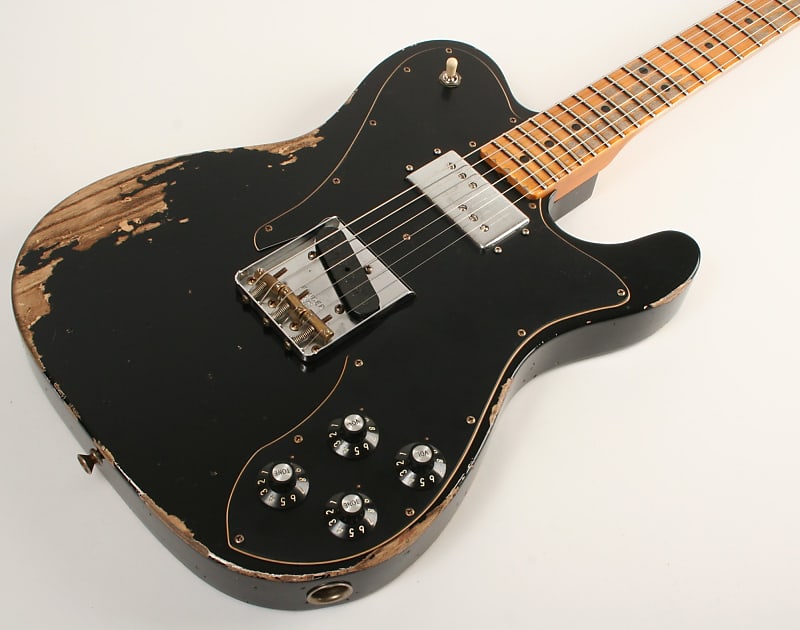 Электрогитара Fender Custom Shop Limited Edition '70s Tele Custom Heavy Relic Aged Black CZ568243 vnox custom mom