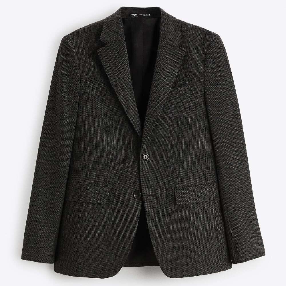 

Пиджак Zara Bird’s-eye Suit, темно-серый