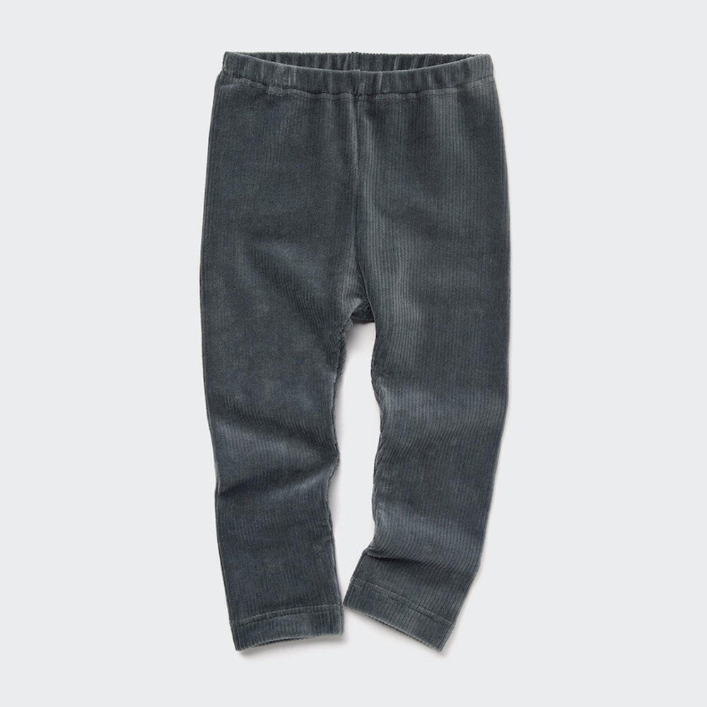 

Леггинсы Uniqlo Infant унисекс с имитацией вельвета, сине-серый