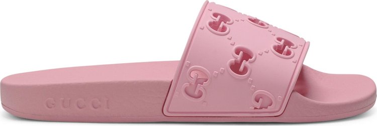 Сандалии Gucci Wmns GG Slide Rubber Pink, розовый