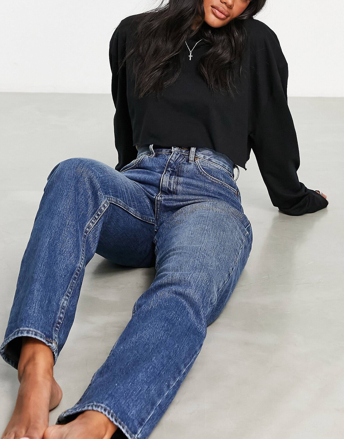 

Синие джинсы ASOS DESIGN