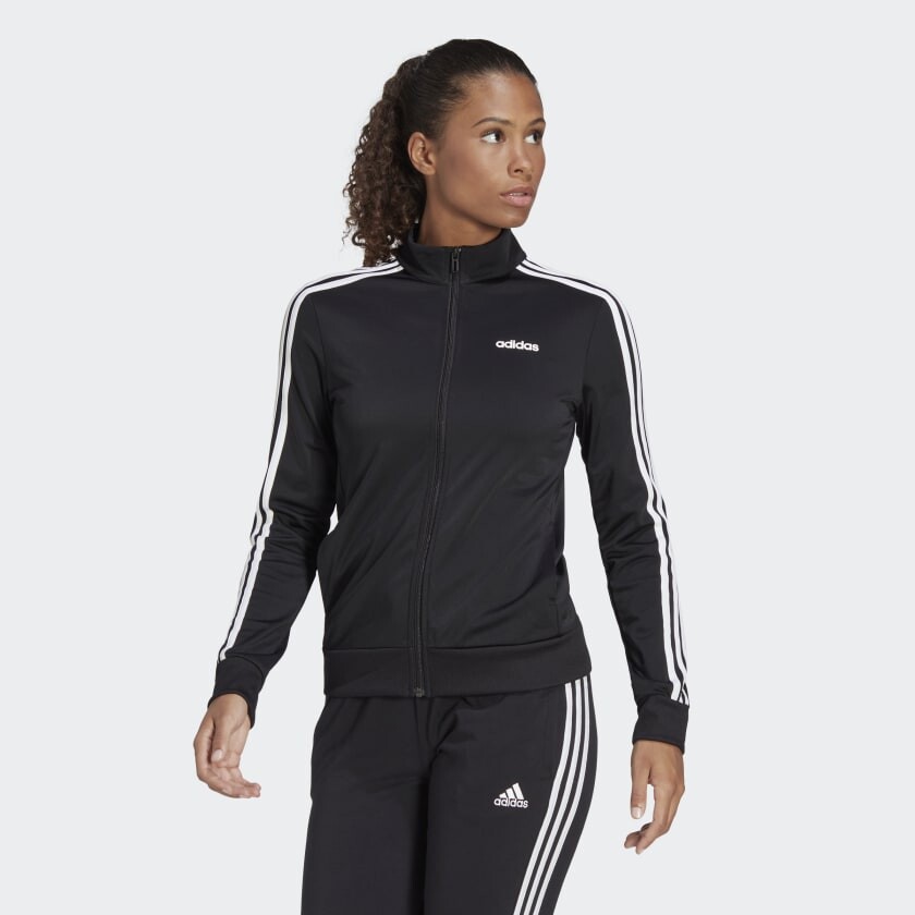 

Толстовка Adidas Essentials Tricot Track, черный/белый