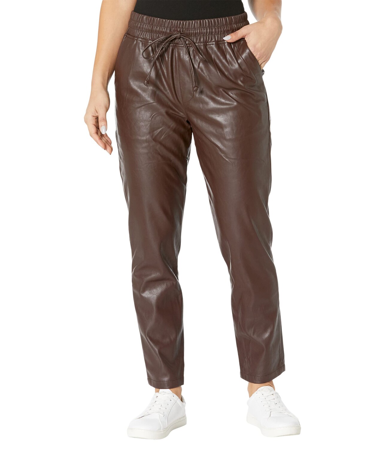

Брюки KUT from the Kloth, Alanna -Faux Leather Drawstring Pants, Коричневый