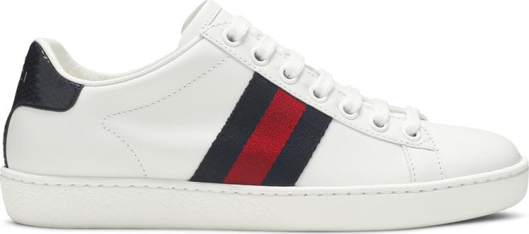 Кроссовки Gucci Wmns Ace White Blue Red, белый - фото