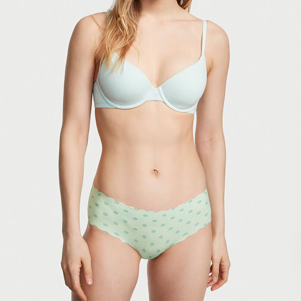 

Трусы Victoria`s Secret No-Show Scallop Hiphugger, зелёный в крапинку