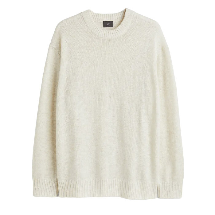 

Джемпер H&M Relaxed Fit Knit, кремовый, Бежевый