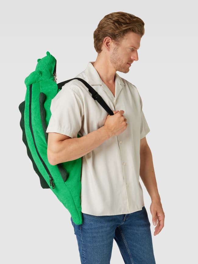 Рюкзак из махры с декоративными аппликациями, модель ТЕРРИ MC2 Saint Barth, зеленый