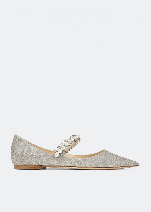

Балетки JIMMY CHOO Baily ballet flats, серебряный