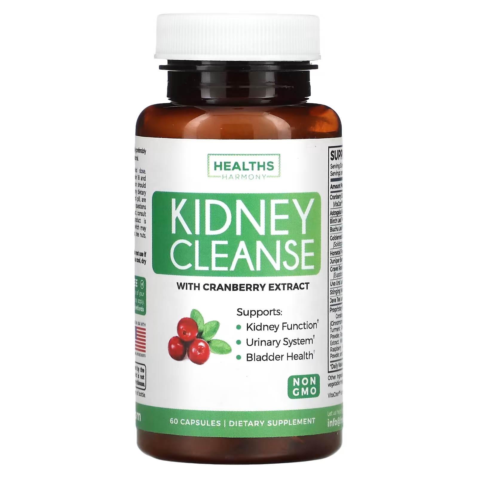 Healths Harmony Kidney Cleanse, 60 капсул kidney cleanse detox pills enhance male erection kidney function treatment prostatitis capsules help solve urination problems 18