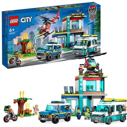 

Конструктор Lego 60371 City штаб-квартира аварийных машин с вертолетом