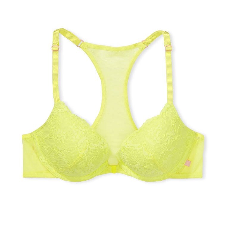 

Бюстгальтер Victoria's Secret Sexy Tee T-Back Lace Push-Up, желтый