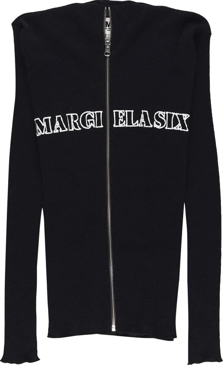 

Джемпер MM6 Maison Margiela Zip-Up Knit 'Black', черный