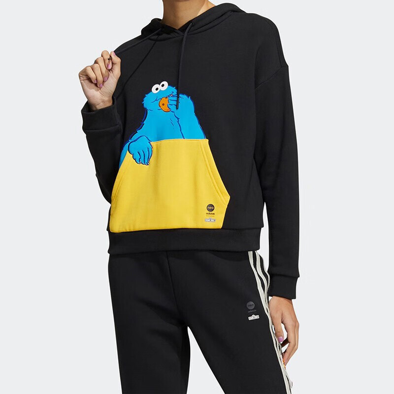 

Худи Adidas, черный/голубой/желтый