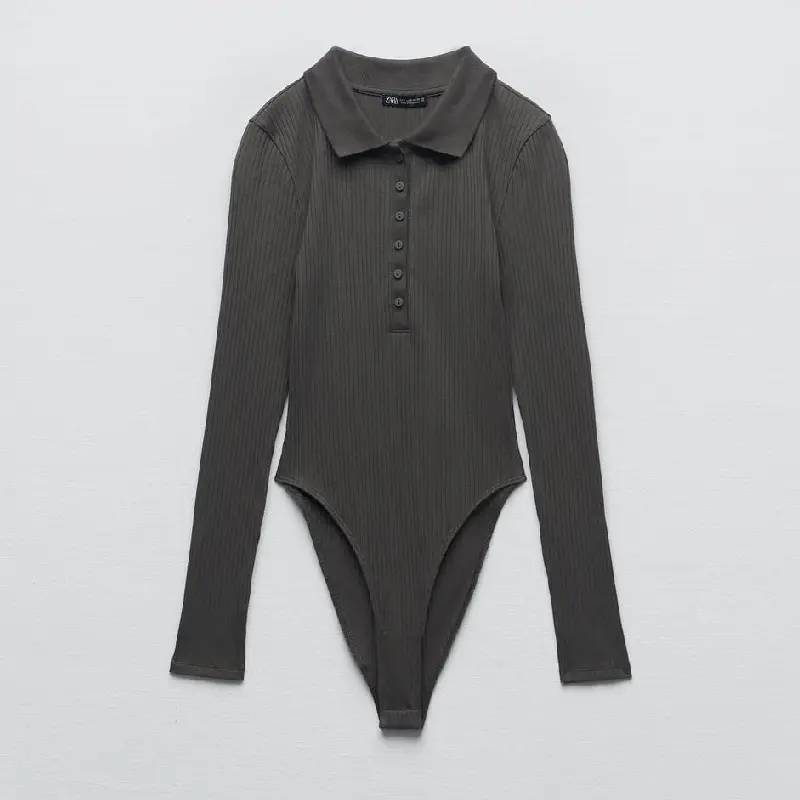 

Боди Zara Polo Collar, серый