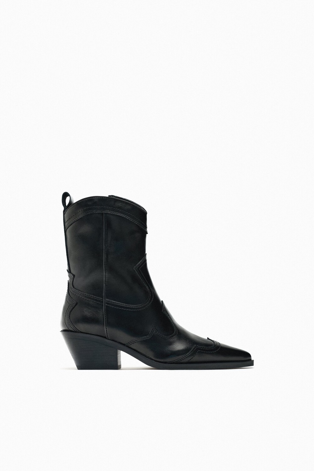 

Каблуки в ковбойском стиле Zara, черный