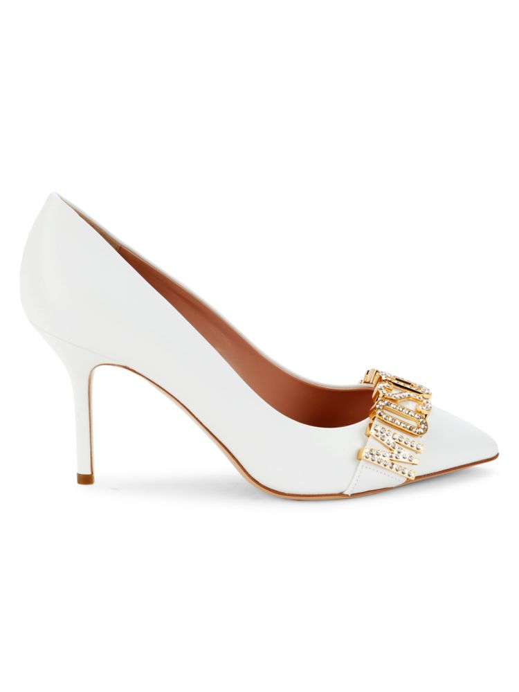 Кожаные туфли с логотипом Moschino Couture!, белый