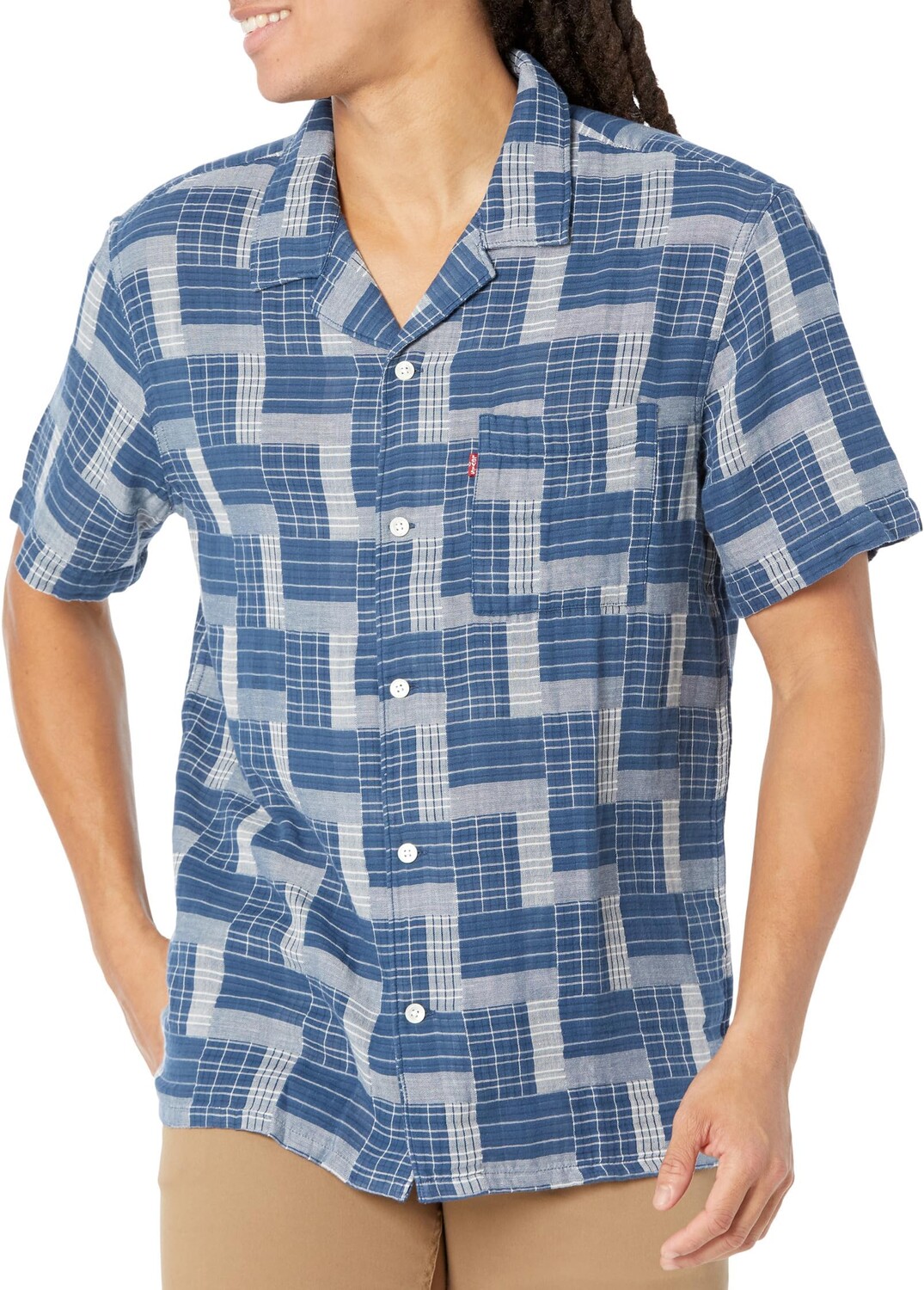 

Рубашка Sunset Camp Levi's, цвет Ellie Plaid Ensign Blue