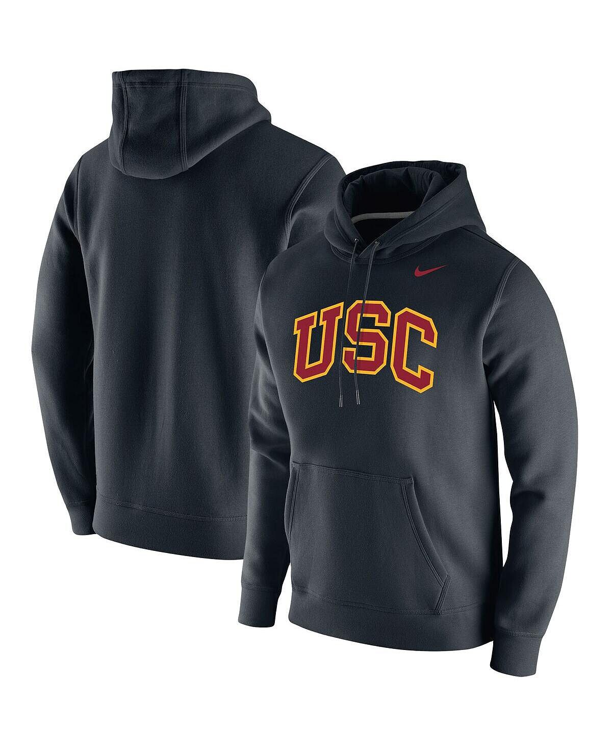 

Мужской черный пуловер с капюшоном Usc Trojans в винтажном стиле и школьным логотипом Nike