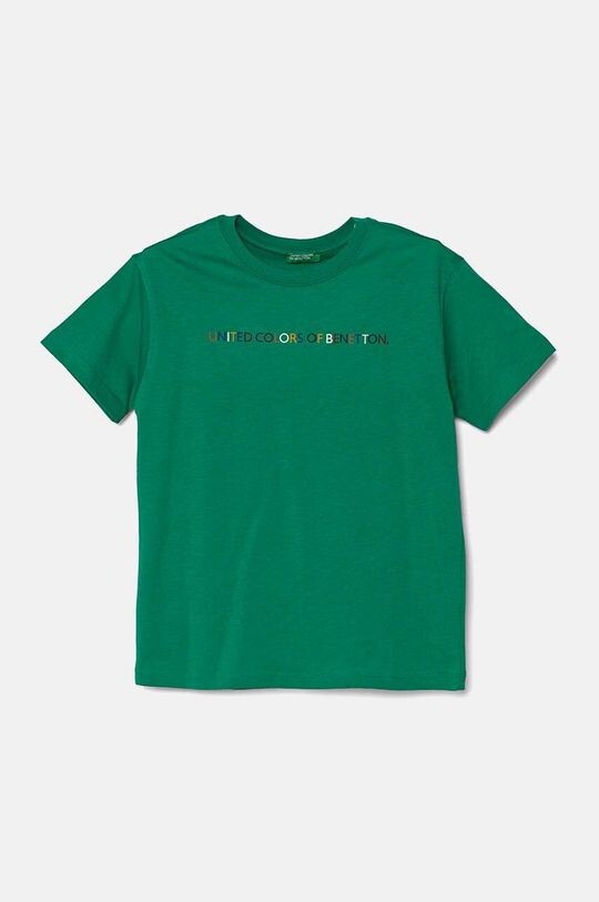 

Детская хлопковая футболка United Colors of Benetton, зеленый