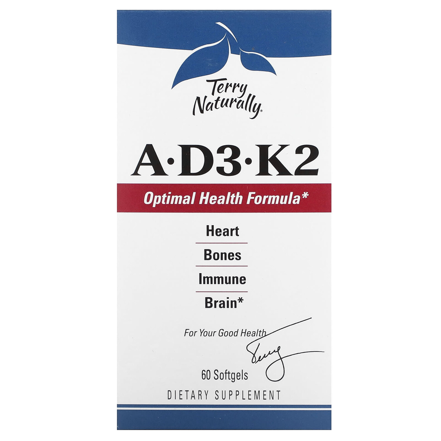 

Витамины A, D3, K2`` 60 мягких таблеток, Terry Naturally