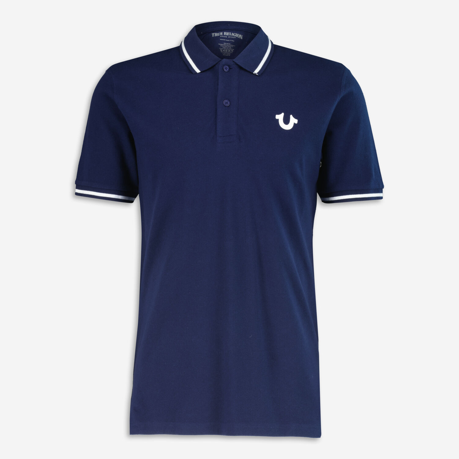 Темно-синяя рубашка-поло с логотипом True Religion