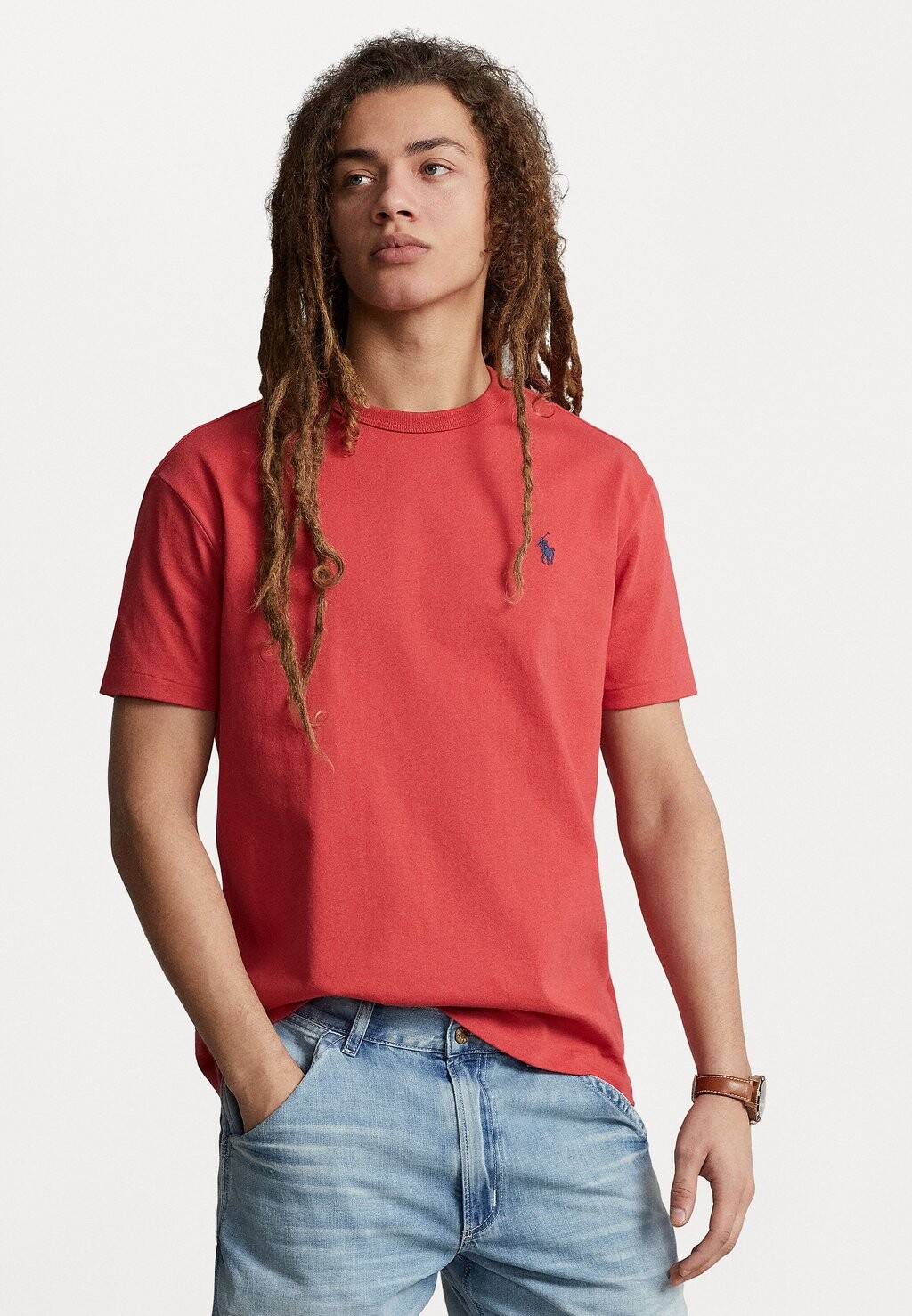

Базовая футболка КОРОТКИЙ РУКАВ Polo Ralph Lauren, красный по правому борту