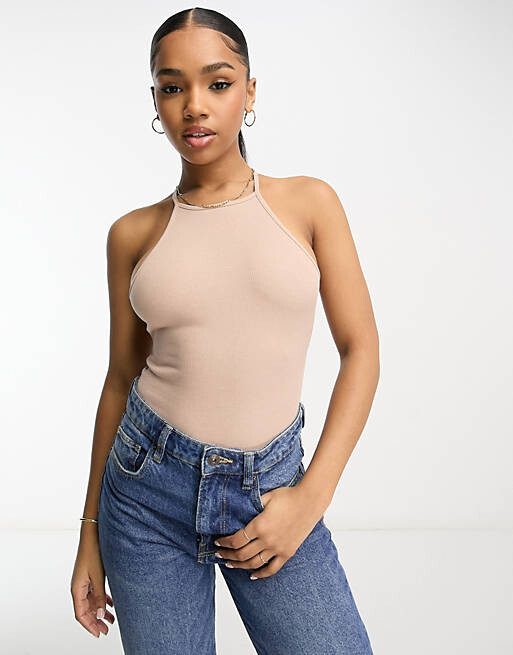 

Темно-синее боди с лямками и лямками Miss Selfridge