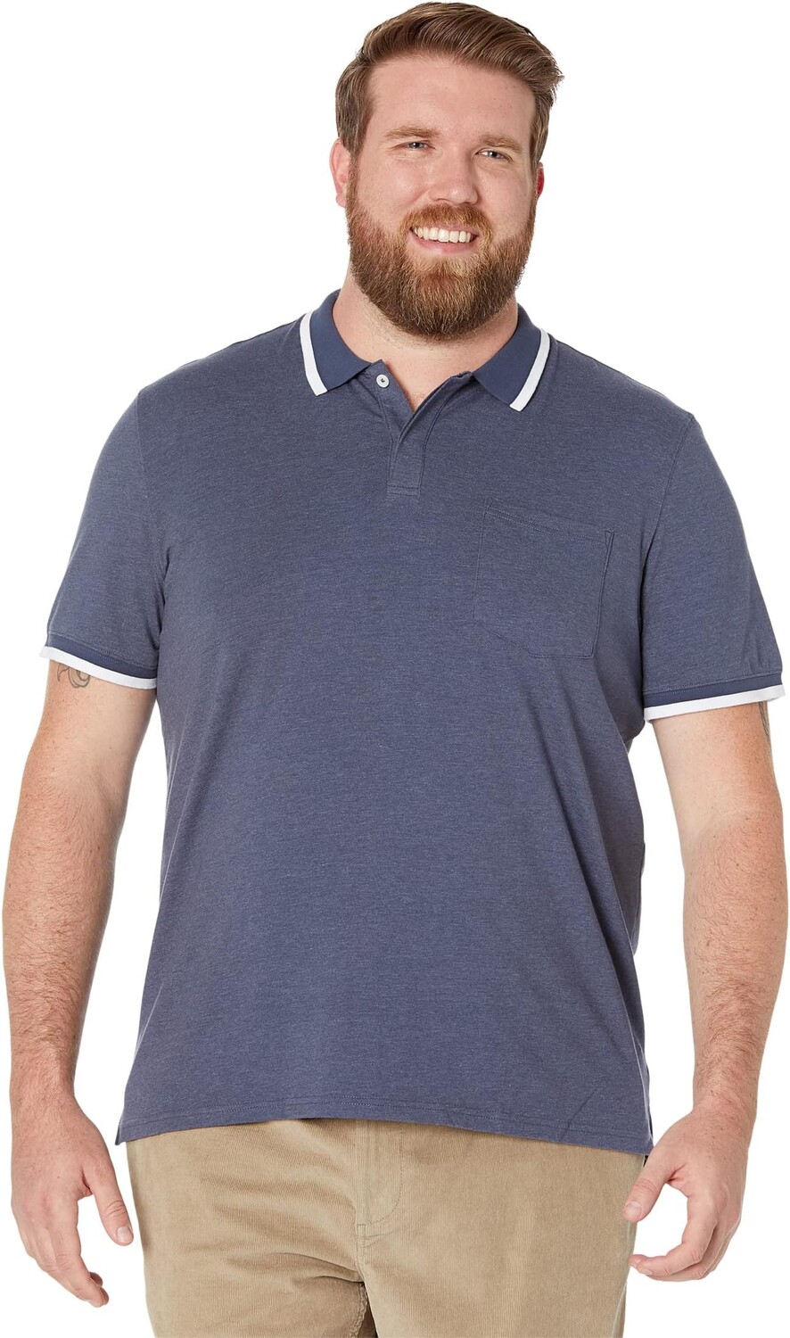 

Рубашка-поло Active Puremeso Tipped Polo The Normal Brand, темно-синий