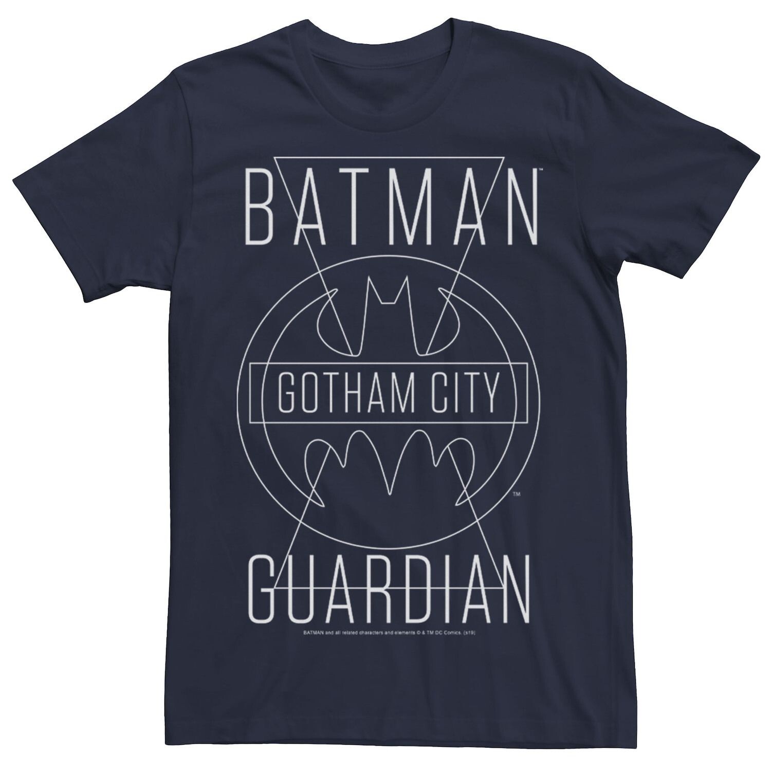 

Мужская футболка DC Comics Batman Gotham City Guardian с текстовым плакатом Licensed Character, синий