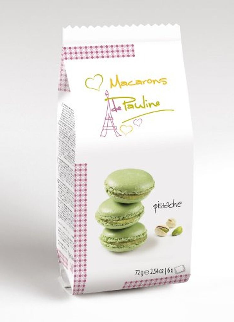 

Macarons de Pauline Фисташково-миндальный крем 6 пирожных макарон 72г Genuport Trade Gmbh