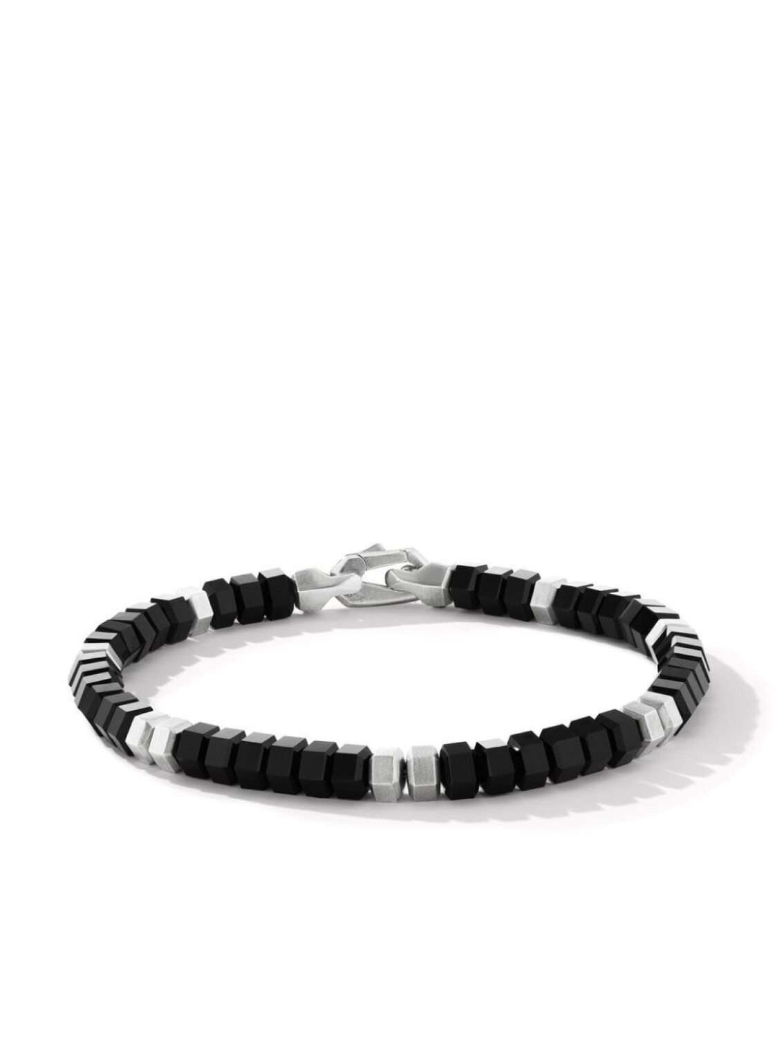 

Серебряный браслет Hex Bead с ониксом David Yurman, черный