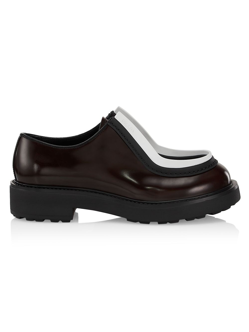 

Кожаные туфли на шнуровке Prada, коричневый