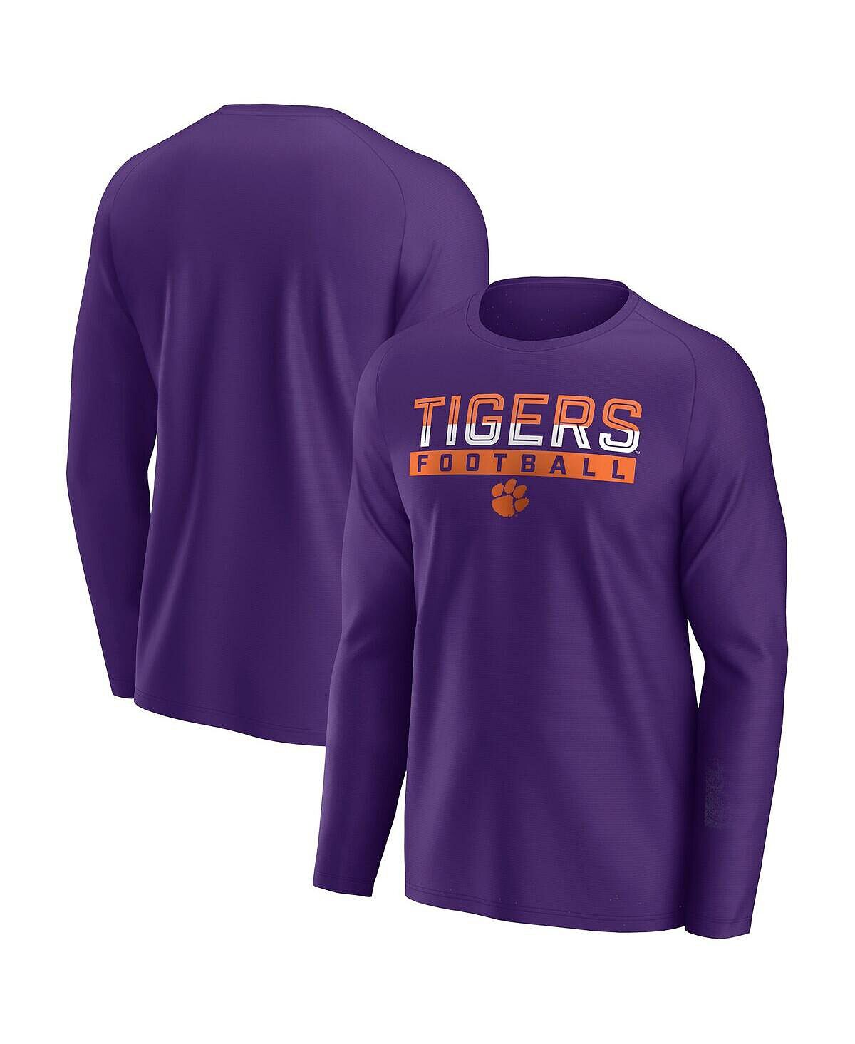 

Мужская фирменная фиолетовая футболка с длинным рукавом реглан clemson tigers weekend favorite Fanatics, фиолетовый