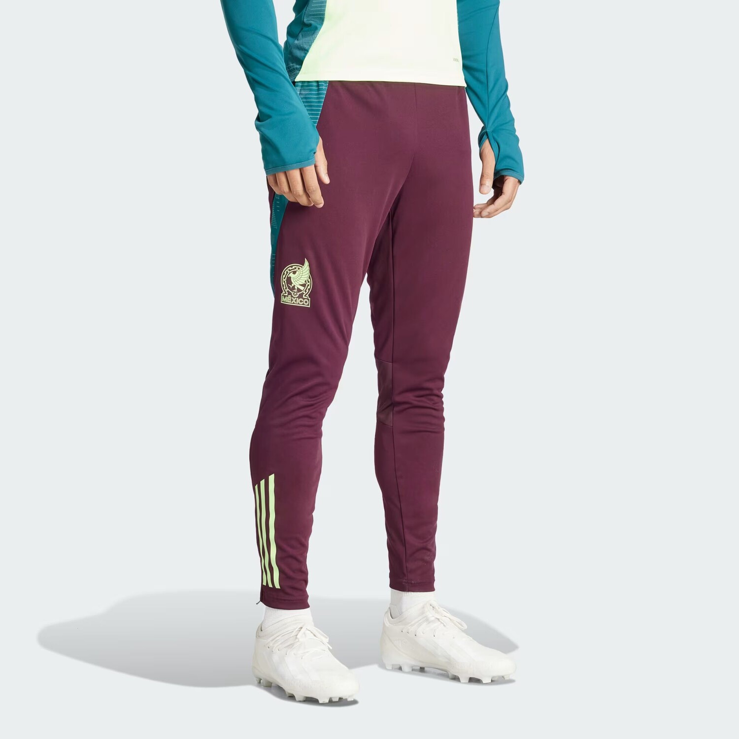 

Тренировочные брюки для соревнований Mexico Tiro 24 Adidas, цвет Dark Burgundy/Green Spark