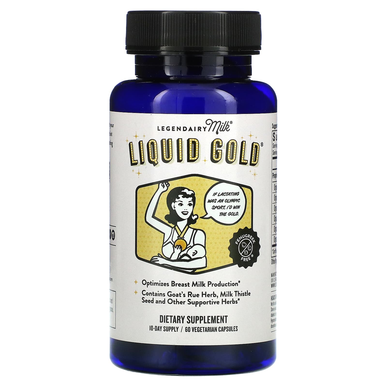 Пищевая Добавка Legendairy Milk Liquid Gold, 60 вегетарианских капсул harmonic innerprizes etherium gold для концентрации на мозге 60 вегетарианских капсул