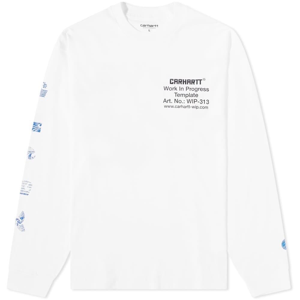 

Футболка Carhartt WIP Long Sleeve Linograph Tee, Белый