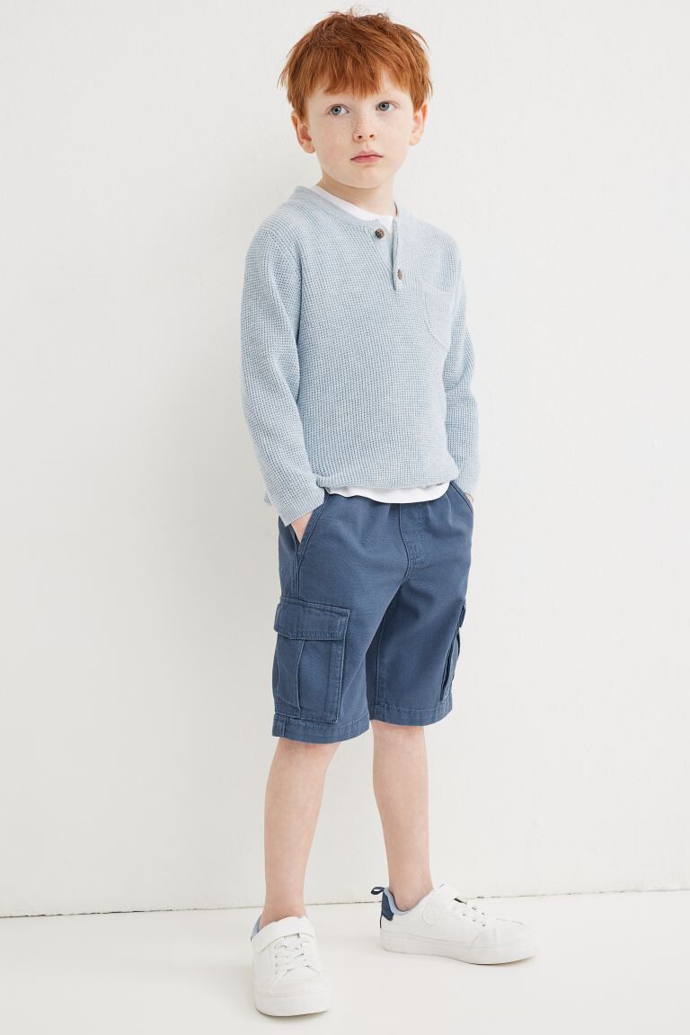 

2 пары шорт карго H&M, светло-бирюзовый/темно-синий