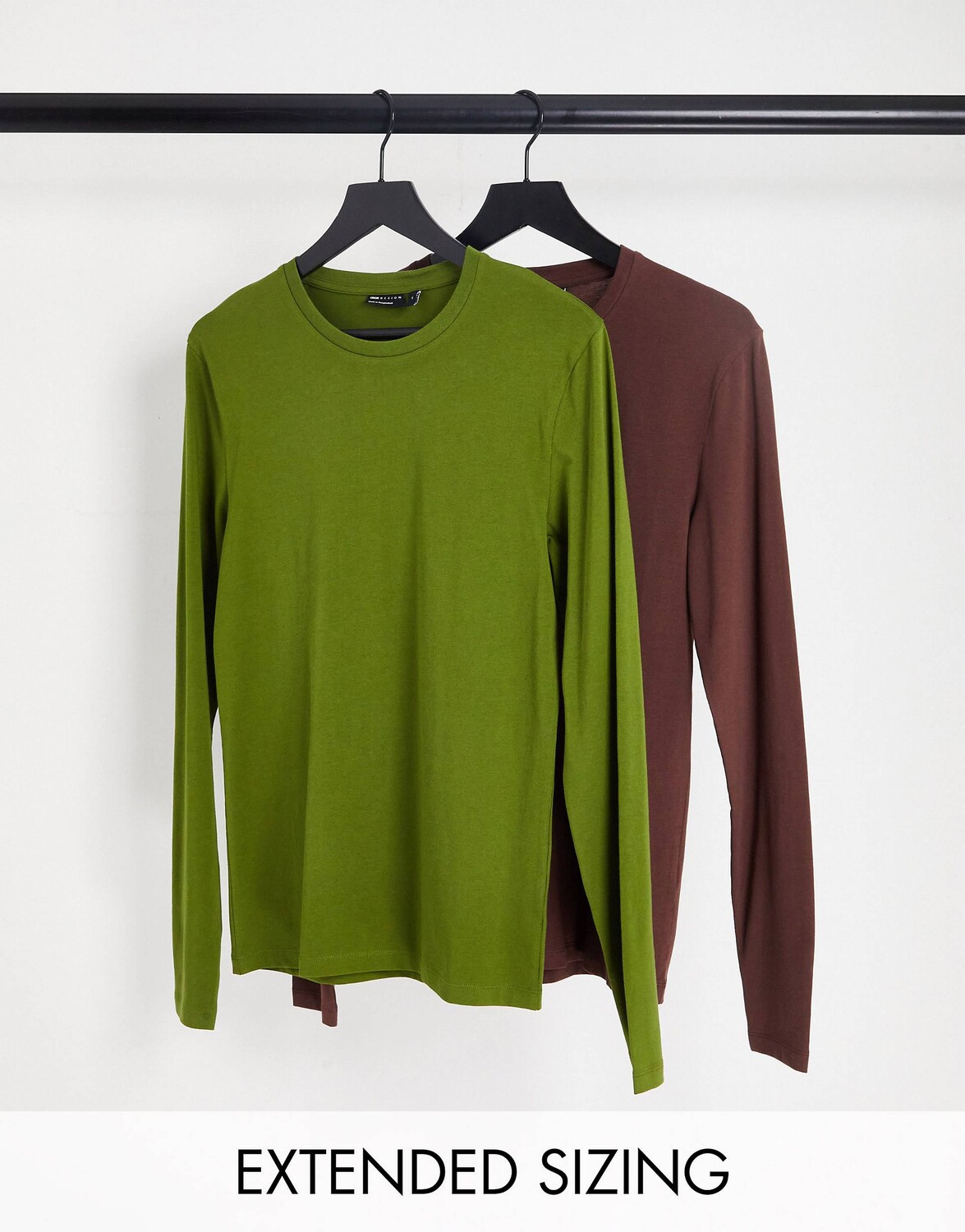 

Разноцветная футболка с длинными рукавами ASOS DESIGN, Зеленый