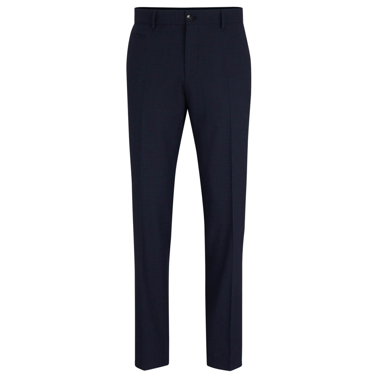 

Брюки Boss Slim-Fit In Checked Stretch Fabric, темно-синий