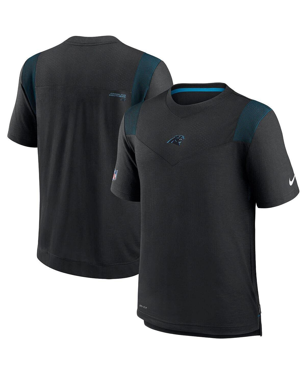 

Мужская черная футболка carolina panthers sideline player uv performance Nike, черный