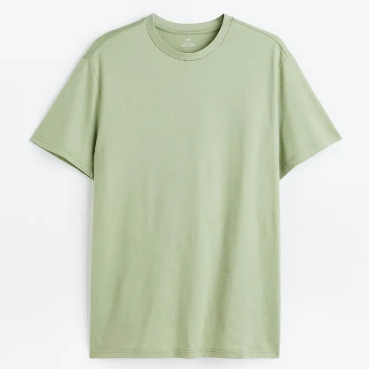 

Футболка H&M Regular Fit Crew-neck, светло-зеленый