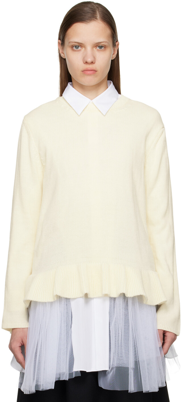 

Свитер с рюшами Off-White Comme des Garçons Comme des Garçons, Белый