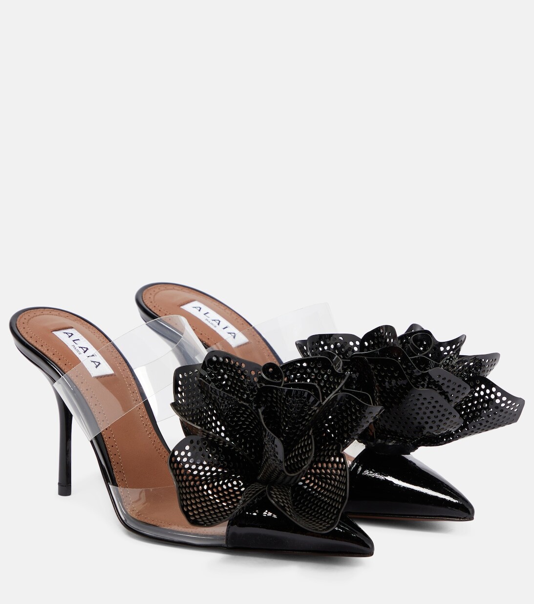 

Мюли Fleur из кожи и полиуретана Alaïa, черный
